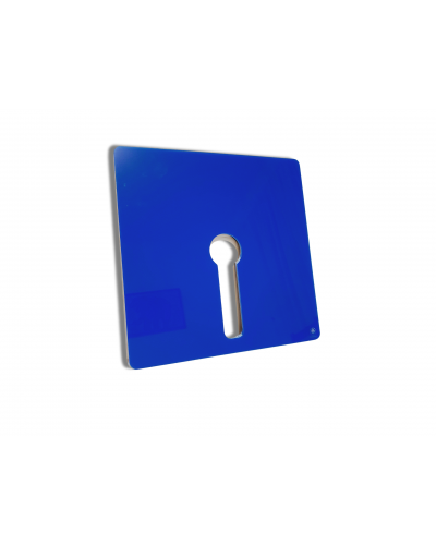 porte de façade bleu france avec fente , La porte s'adapte sur votre led box